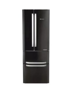 Hotpoint Ffu4Dk American Style 70Cm Frost Free Fridge Freezer - BlackA+ Energy Rating